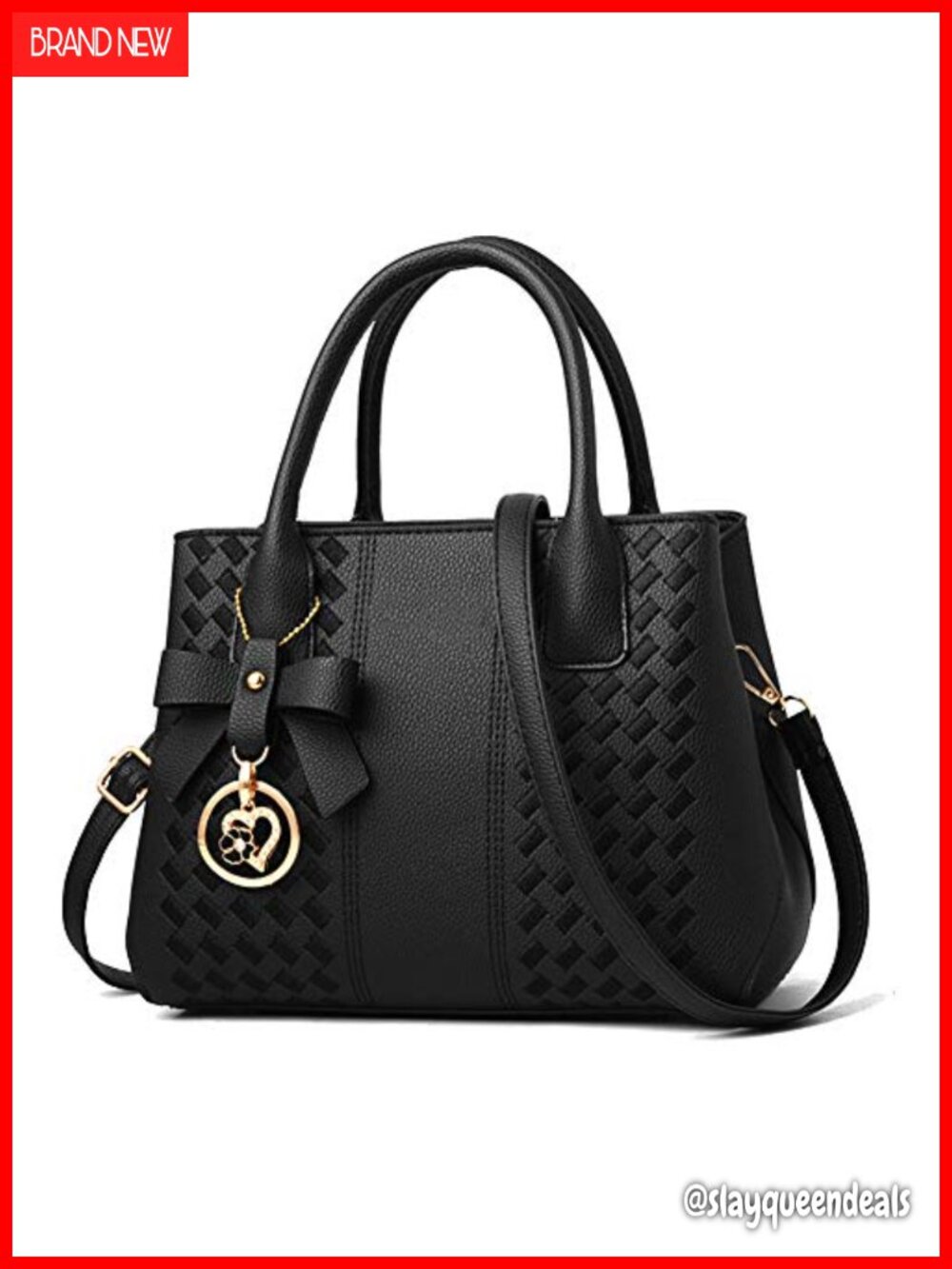 Women's PU Leather Top Handle Satchel Handbag with Adjustable Strap